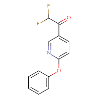 Chemical structure of 2,2-difluoro-1-(6-phenoxypyridin-3-yl)ethan-1-one - CSSB21103685071