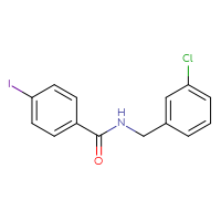Chemical structure of N-[(3-chlorophenyl)methyl]-4-iodobenzamide - CSSB00000582216