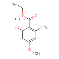 Chemical structure of ethyl 2,4-dimethoxy-6-methylbenzoate - CSSB00009994377