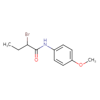 Chemical structure of 2-bromo-N-(4-methoxyphenyl)butanamide - CSSB00011204423