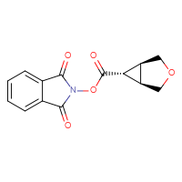 Chemical structure of 1,3-dioxo-2,3-dihydro-1H-isoindol-2-yl (1R,5S,6S)-3-oxabicyclo[3.1.0]hexane-6-carboxylate - CSSB00116211013