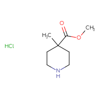 Chemical structure of methyl 4-methylpiperidine-4-carboxylate hydrochloride - CSSB00015186586