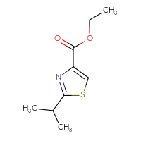 Chemical structure of ethyl 2-(propan-2-yl)-1,3-thiazole-4-carboxylate - CSSB00011406376