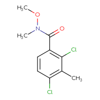 Chemical structure of 2,4-dichloro-N-methoxy-N,3-dimethylbenzamide - CSSB07924413028