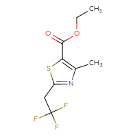 Chemical structure of ethyl 4-methyl-2-(2,2,2-trifluoroethyl)-1,3-thiazole-5-carboxylate - CSSB00012605336