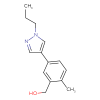 Chemical structure of [2-methyl-5-(1-propyl-1H-pyrazol-4-yl)phenyl]methanol - CSSB01581321259