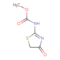 Chemical structure of methyl N-(4-oxo-4,5-dihydro-1,3-thiazol-2-yl)carbamate - CSSB00010497652