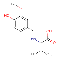 Chemical structure of 2-{[(4-hydroxy-3-methoxyphenyl)methyl]amino}-3-methylbutanoic acid - CSSB00003209986