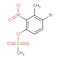 Chemical structure of 4-bromo-3-methyl-2-nitrophenyl methanesulfonate - CSSB00153818547