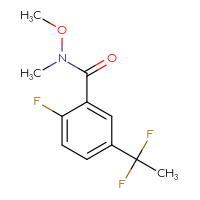 Chemical structure of 5-(1,1-difluoroethyl)-2-fluoro-N-methoxy-N-methylbenzamide - CSSB15033579283