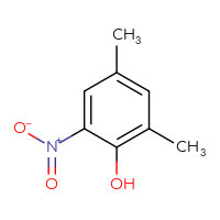 Chemical structure of 2,4-dimethyl-6-nitrophenol - CSSB00000195569