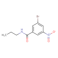 Chemical structure of 3-bromo-5-nitro-N-propylbenzamide - CSSB00006009075