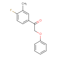 Chemical structure of 1-(4-fluoro-3-methylphenyl)-2-phenoxyethan-1-one - CSSB00003338990