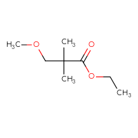 Chemical structure of ethyl 3-methoxy-2,2-dimethylpropanoate - CSSB00019579325