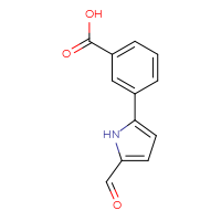 Chemical structure of 3-(5-formyl-1H-pyrrol-2-yl)benzoic acid - CSSB00010428955