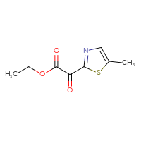 Chemical structure of ethyl 2-(5-methyl-1,3-thiazol-2-yl)-2-oxoacetate - CSSB00010943813