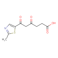 Chemical structure of 6-(2-methyl-1,3-thiazol-5-yl)-4,6-dioxohexanoic acid - CSSB21432454660