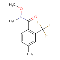 Chemical structure of N-methoxy-N,4-dimethyl-2-(trifluoromethyl)benzamide - CSSB20680825536