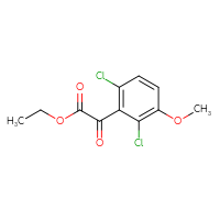 Chemical structure of ethyl 2-(2,6-dichloro-3-methoxyphenyl)-2-oxoacetate - CSSB21103684323