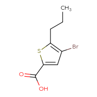 Chemical structure of 4-bromo-5-propylthiophene-2-carboxylic acid - CSSB00000759200