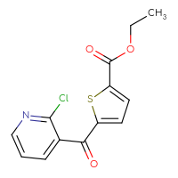 Chemical structure of ethyl 5-(2-chloropyridine-3-carbonyl)thiophene-2-carboxylate - CSSB00020568899