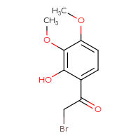 Chemical structure of 2-bromo-1-(2-hydroxy-3,4-dimethoxyphenyl)ethan-1-one - CSSB00135162675