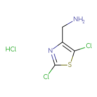 Chemical structure of 1-(2,5-dichloro-1,3-thiazol-4-yl)methanamine hydrochloride - CSSB02495365478