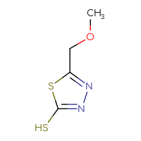 Chemical structure of 5-(methoxymethyl)-1,3,4-thiadiazole-2-thiol - CSSB00016109467