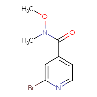 Chemical structure of 2-bromo-N-methoxy-N-methylpyridine-4-carboxamide - CSSB00012361400
