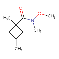 Chemical structure of N-methoxy-N,1,3-trimethylcyclobutane-1-carboxamide - CSSB00117431072