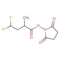 Chemical structure of 2,5-dioxopyrrolidin-1-yl 4,4-difluoro-2-methylbutanoate - CSSB17484213842