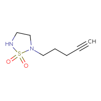 Chemical structure of 2-(pent-4-yn-1-yl)-1λ⁶,2,5-thiadiazolidine-1,1-dione - CSMB00015456194