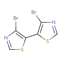 Chemical structure of 4-bromo-5-(4-bromo-1,3-thiazol-5-yl)-1,3-thiazole - CSSB00016102531