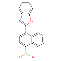 Chemical structure of [4-(1,3-benzoxazol-2-yl)naphthalen-1-yl]boronic acid - CSSB21377158136
