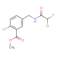 Chemical structure of methyl 2-chloro-5-[(2-chloro-2-fluoroacetamido)methyl]benzoate - CSSB21332116415