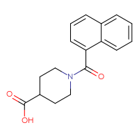 Chemical structure of 1-(naphthalene-1-carbonyl)piperidine-4-carboxylic acid - CSSB00000721519
