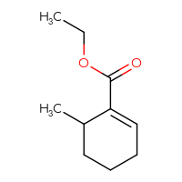 Chemical structure of ethyl 6-methylcyclohex-1-ene-1-carboxylate - CSSB06655411936