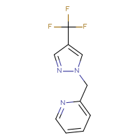 Chemical structure of 2-{[4-(trifluoromethyl)-1H-pyrazol-1-yl]methyl}pyridine - CSSB01448021952