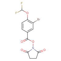 Chemical structure of 2,5-dioxopyrrolidin-1-yl 3-bromo-4-(difluoromethoxy)benzoate - CSSB20269912403