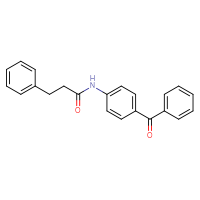 Chemical structure of N-(4-benzoylphenyl)-3-phenylpropanamide - CSSB00020581087