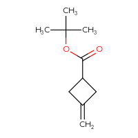 Chemical structure of tert-butyl 3-methylidenecyclobutane-1-carboxylate - CSSB00010986449