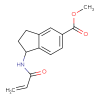 Chemical structure of methyl 1-(prop-2-enamido)-2,3-dihydro-1H-indene-5-carboxylate - CSSB03523054060