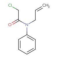 Chemical structure of 2-chloro-N-phenyl-N-(prop-2-en-1-yl)acetamide - CSSB00000021364