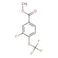 Chemical structure of methyl 3-fluoro-4-(trifluoromethoxy)benzoate - CSSB00020622853