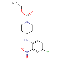 Chemical structure of ethyl 4-[(4-chloro-2-nitrophenyl)amino]piperidine-1-carboxylate - CSSB00020652350