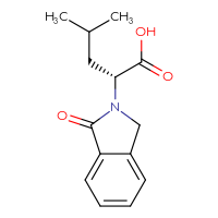 Chemical structure of (2R)-4-methyl-2-(1-oxo-2,3-dihydro-1H-isoindol-2-yl)pentanoic acid - CSSB00102713621