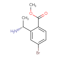 Chemical structure of methyl 2-[(1R)-1-aminoethyl]-4-bromobenzoate - CSSB00015386661