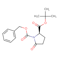 Chemical structure of 1-benzyl 2-tert-butyl (2R)-5-oxopyrrolidine-1,2-dicarboxylate - CSSB00020649060