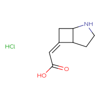 Chemical structure of 2-[(6Z)-2-azabicyclo[3.2.0]heptan-6-ylidene]acetic acid hydrochloride - CSSB21103095796