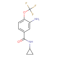 Chemical structure of 3-amino-N-cyclopropyl-4-(trifluoromethoxy)benzamide - CSSB00002133591